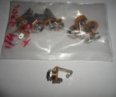 1/4" Mono Jack Plugs Sockets. Pack of 10